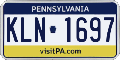 PA license plate KLN1697