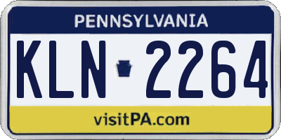 PA license plate KLN2264