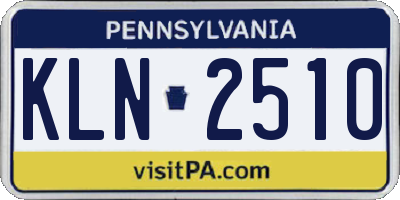 PA license plate KLN2510