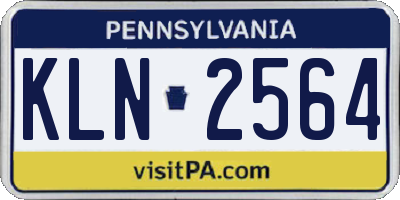PA license plate KLN2564
