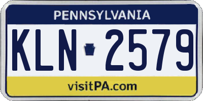 PA license plate KLN2579