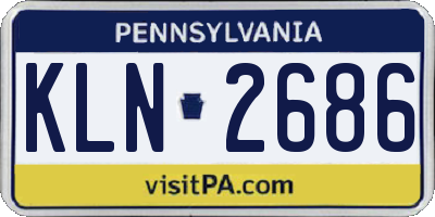 PA license plate KLN2686