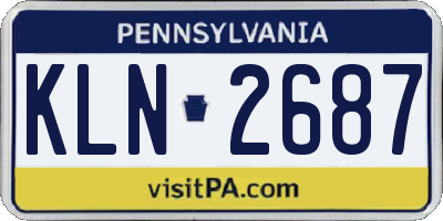 PA license plate KLN2687