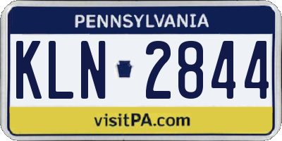 PA license plate KLN2844
