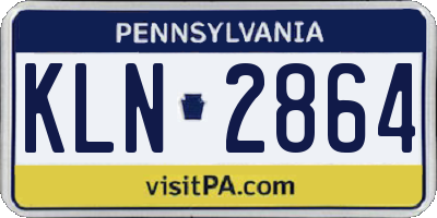 PA license plate KLN2864
