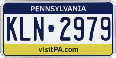 PA license plate KLN2979