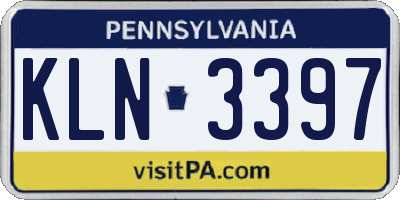 PA license plate KLN3397