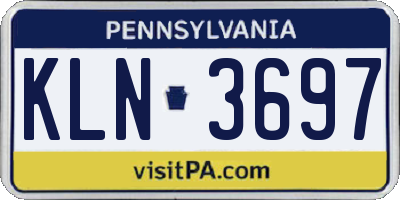 PA license plate KLN3697