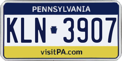 PA license plate KLN3907