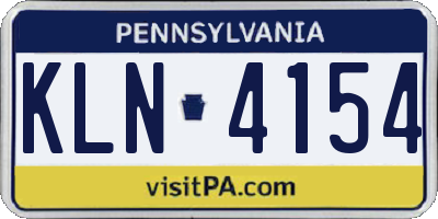 PA license plate KLN4154