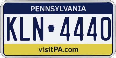PA license plate KLN4440