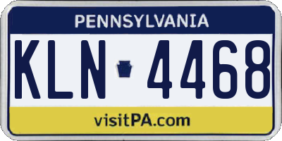 PA license plate KLN4468