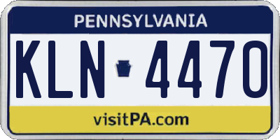 PA license plate KLN4470