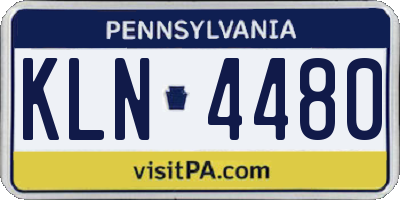 PA license plate KLN4480