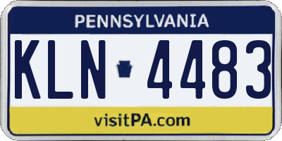 PA license plate KLN4483