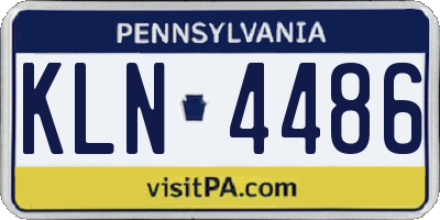 PA license plate KLN4486