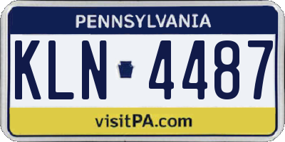 PA license plate KLN4487