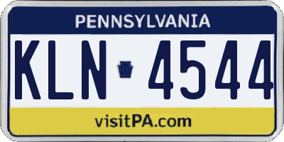 PA license plate KLN4544
