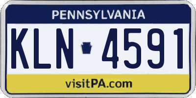 PA license plate KLN4591