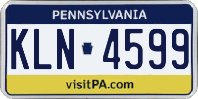 PA license plate KLN4599