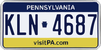 PA license plate KLN4687