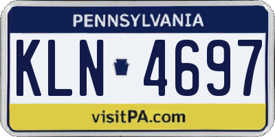 PA license plate KLN4697