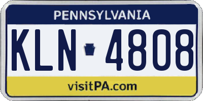 PA license plate KLN4808