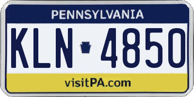 PA license plate KLN4850