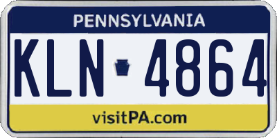 PA license plate KLN4864