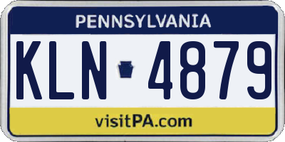 PA license plate KLN4879