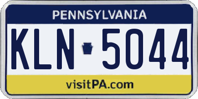 PA license plate KLN5044