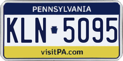 PA license plate KLN5095