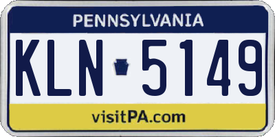 PA license plate KLN5149