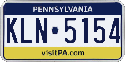 PA license plate KLN5154