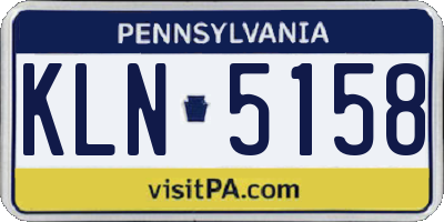 PA license plate KLN5158