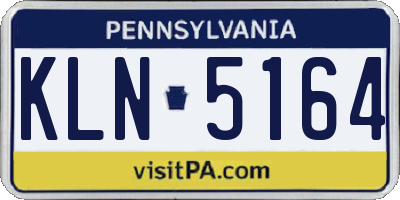 PA license plate KLN5164