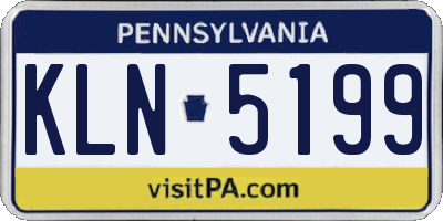 PA license plate KLN5199