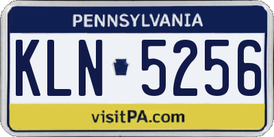 PA license plate KLN5256