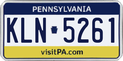 PA license plate KLN5261