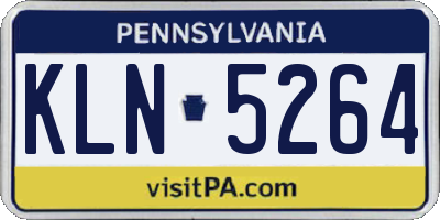 PA license plate KLN5264