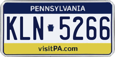 PA license plate KLN5266