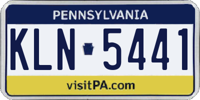 PA license plate KLN5441
