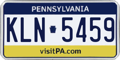 PA license plate KLN5459