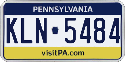 PA license plate KLN5484