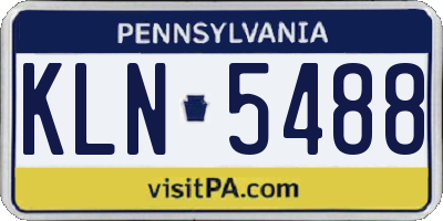 PA license plate KLN5488