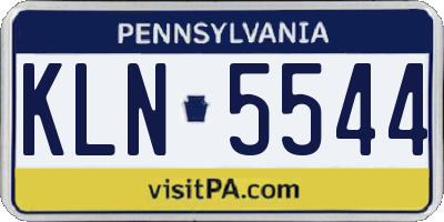 PA license plate KLN5544