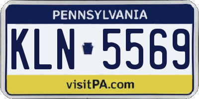 PA license plate KLN5569