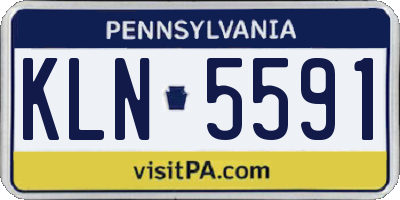 PA license plate KLN5591