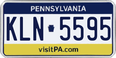 PA license plate KLN5595