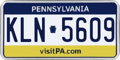 PA license plate KLN5609